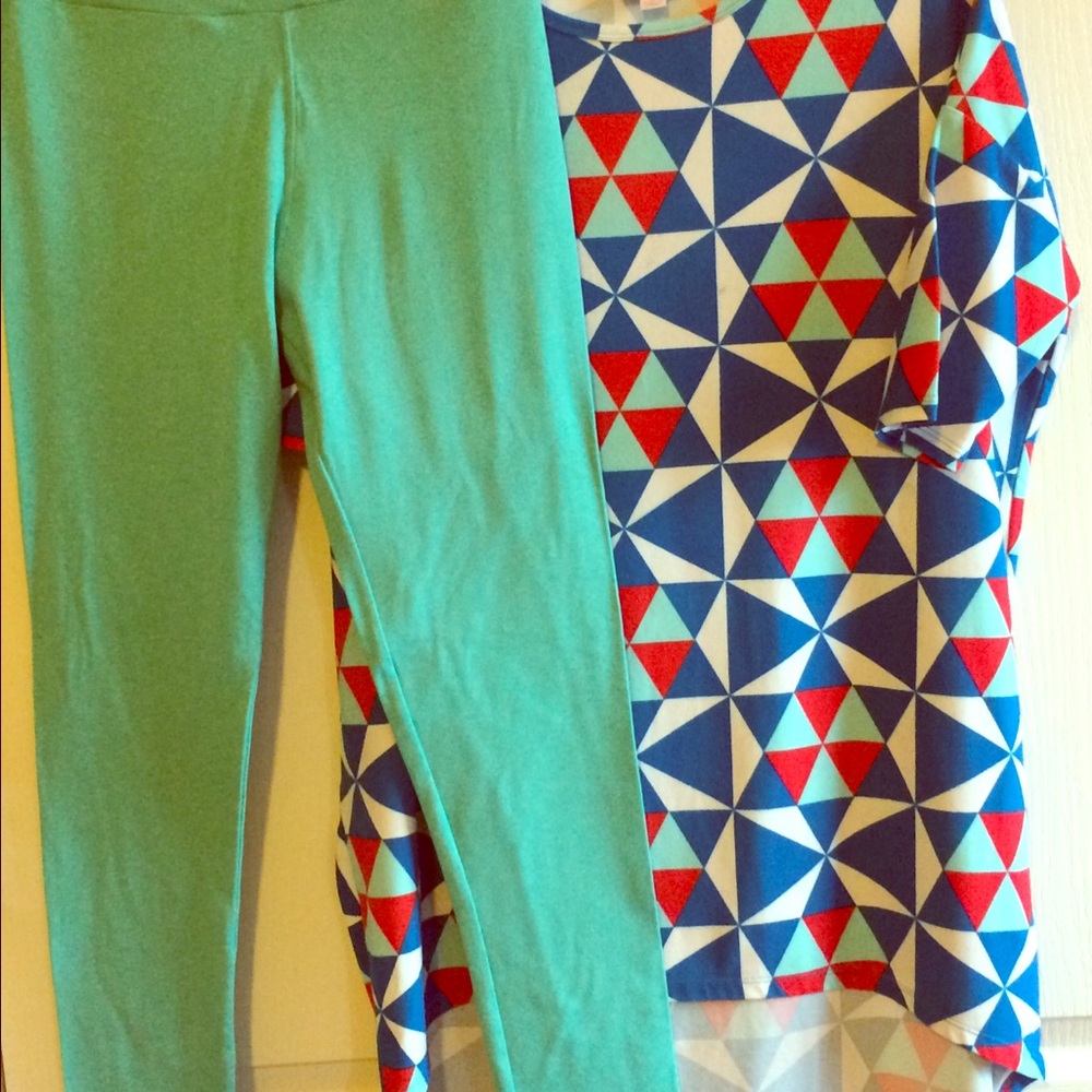 Lularoe Irma and leggings