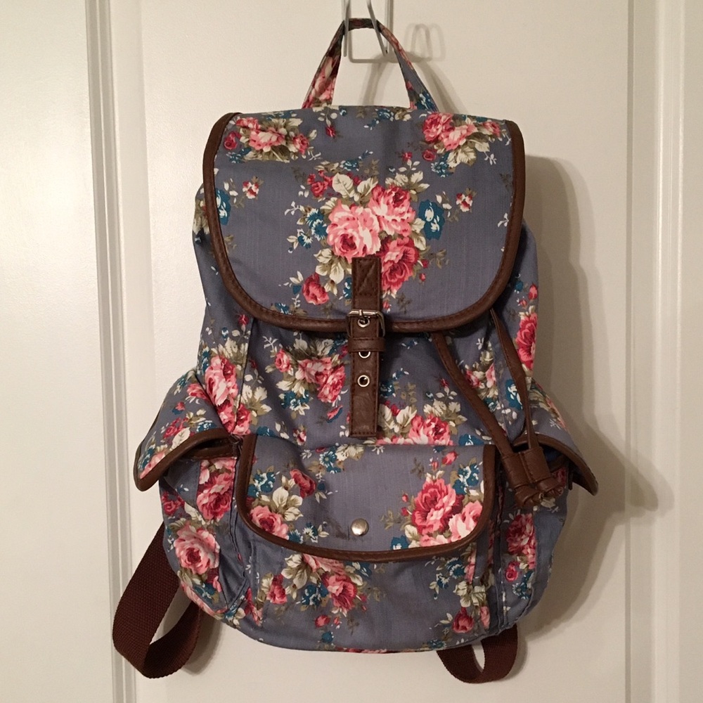 Floral Canvas Backpack