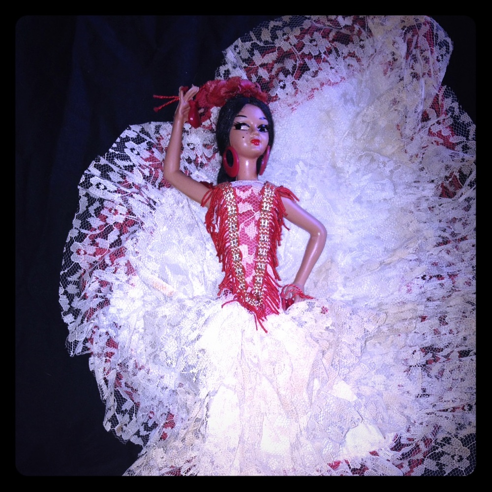 Spanish Dancing Doll Hand Painted Face