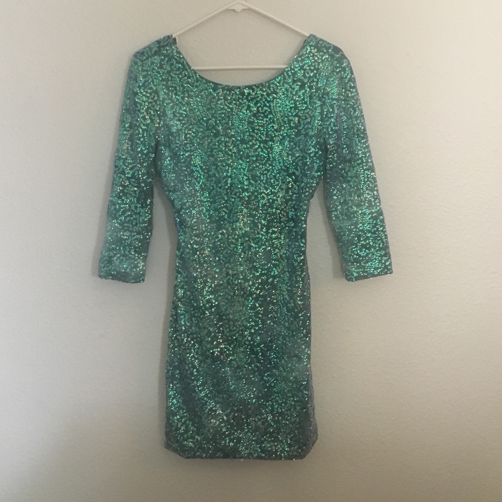 Sequin backless dress