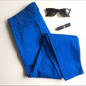 Current/Elliot Coated Classic Blue Skinny Jeans