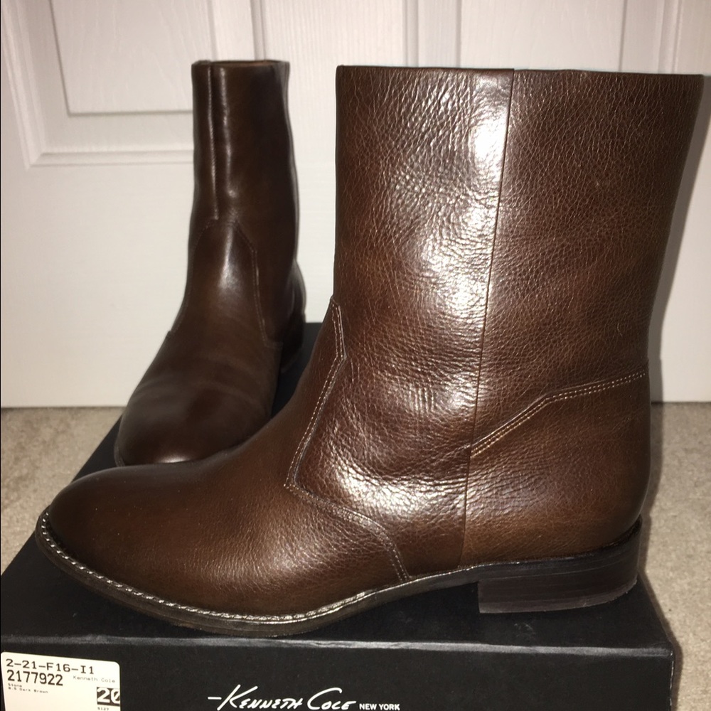 NEW Kenneth Cole NY leather ankle booties size 8.5