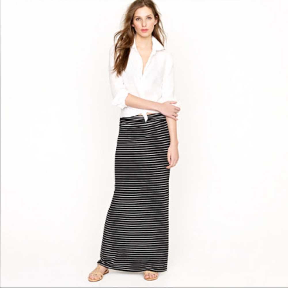 J crew maxi stripe skirt S