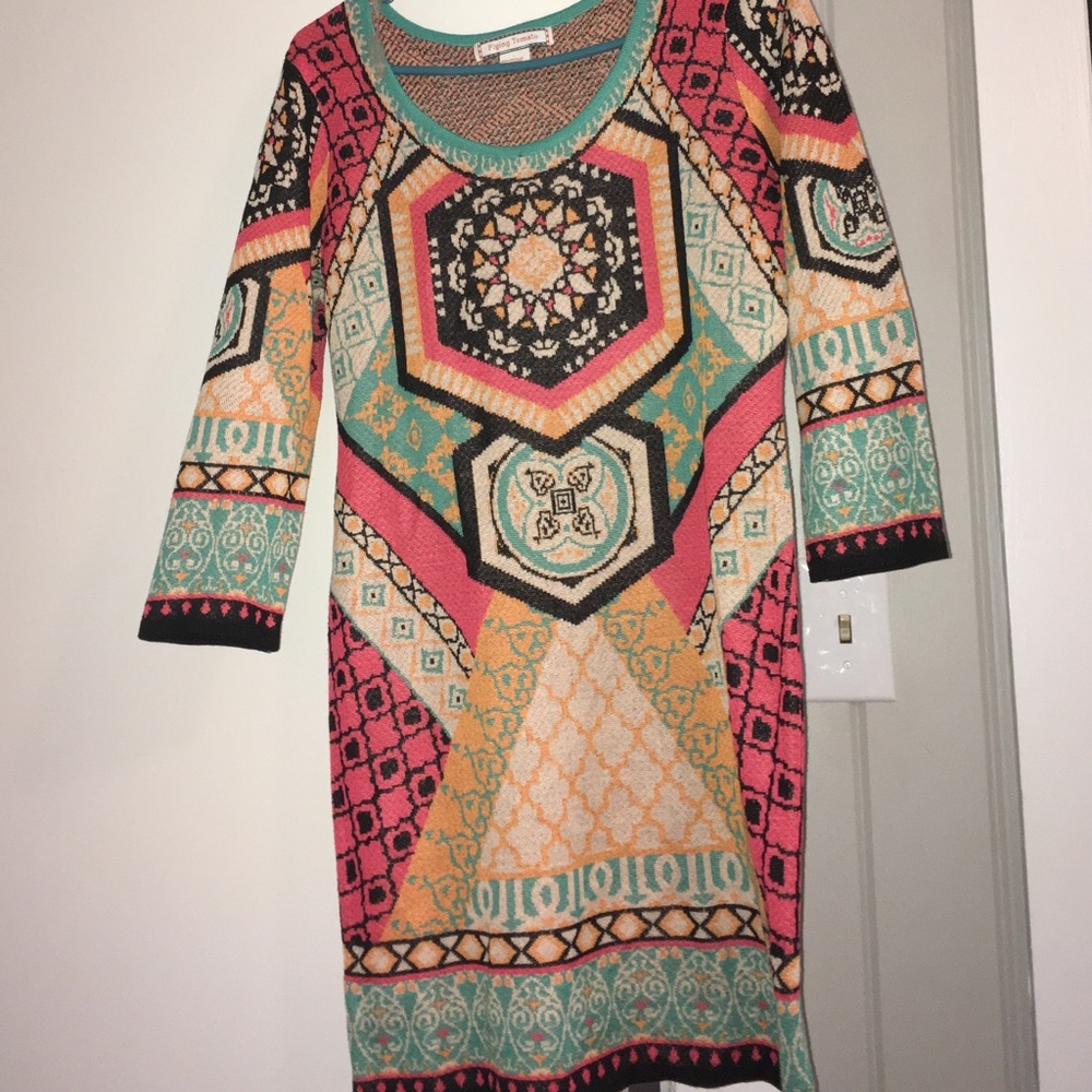 half sleeve sweater dress