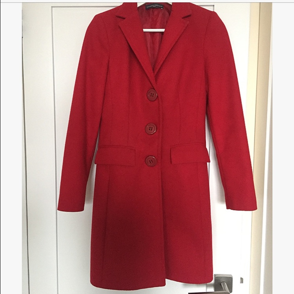 MADE IN ITALY Sandro Roma Red Coat Made it Italy S
