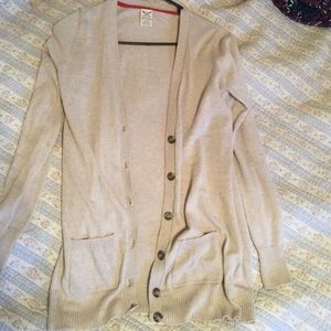 Button down tan sweater