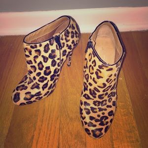 Aldo Leopard print booties. Worn once size 7.5