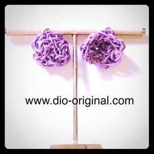 Mini Round Leather Earrings