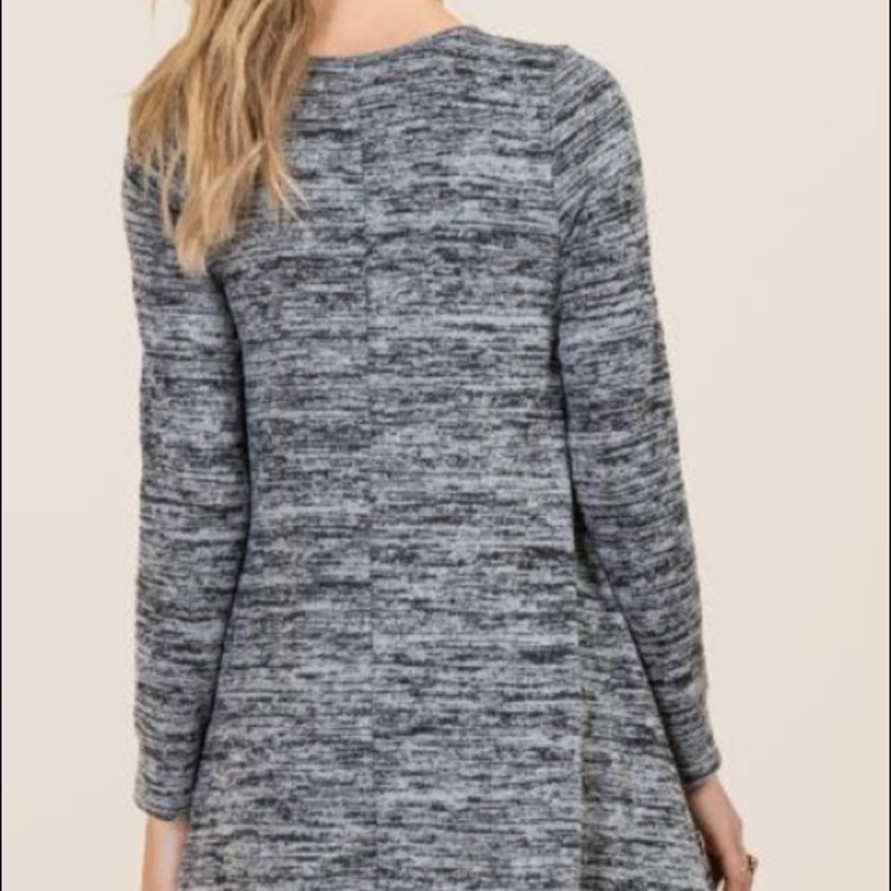 NWT Francesca's knit shift dress grey