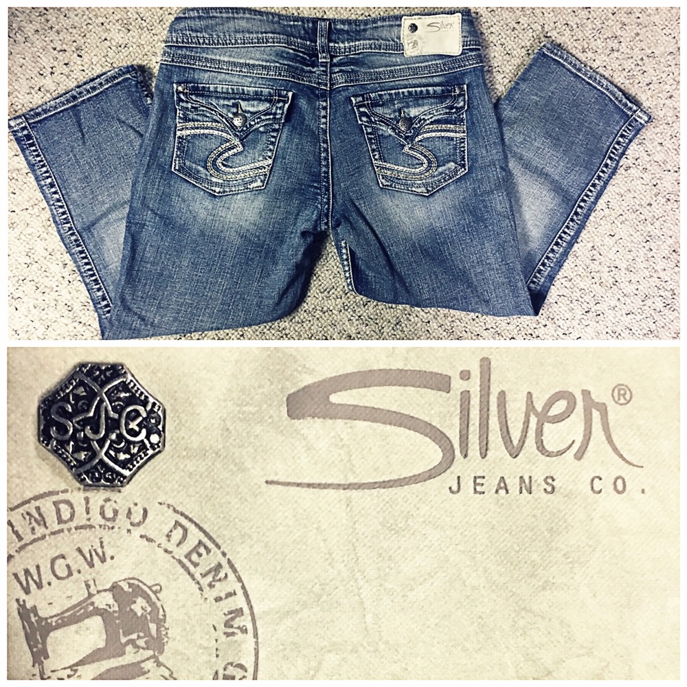 SILVER JEANS! Capri style!