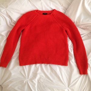 Orange knit sweater