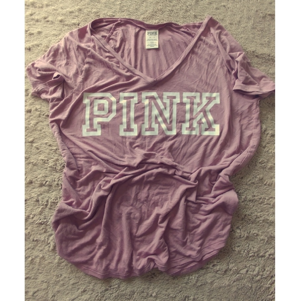 🚫SOLD🚫 VS Pink Slouchy V-Neck Tee