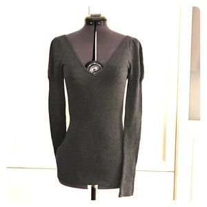 Heather gray stretchy long sleeve warm fall winter