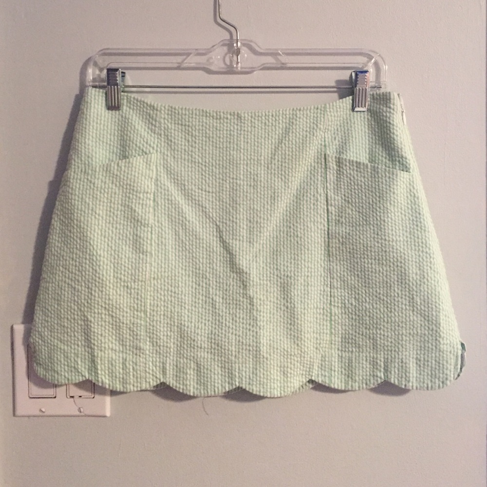 Lilly Pulitzer January Skort - Green Seersucker