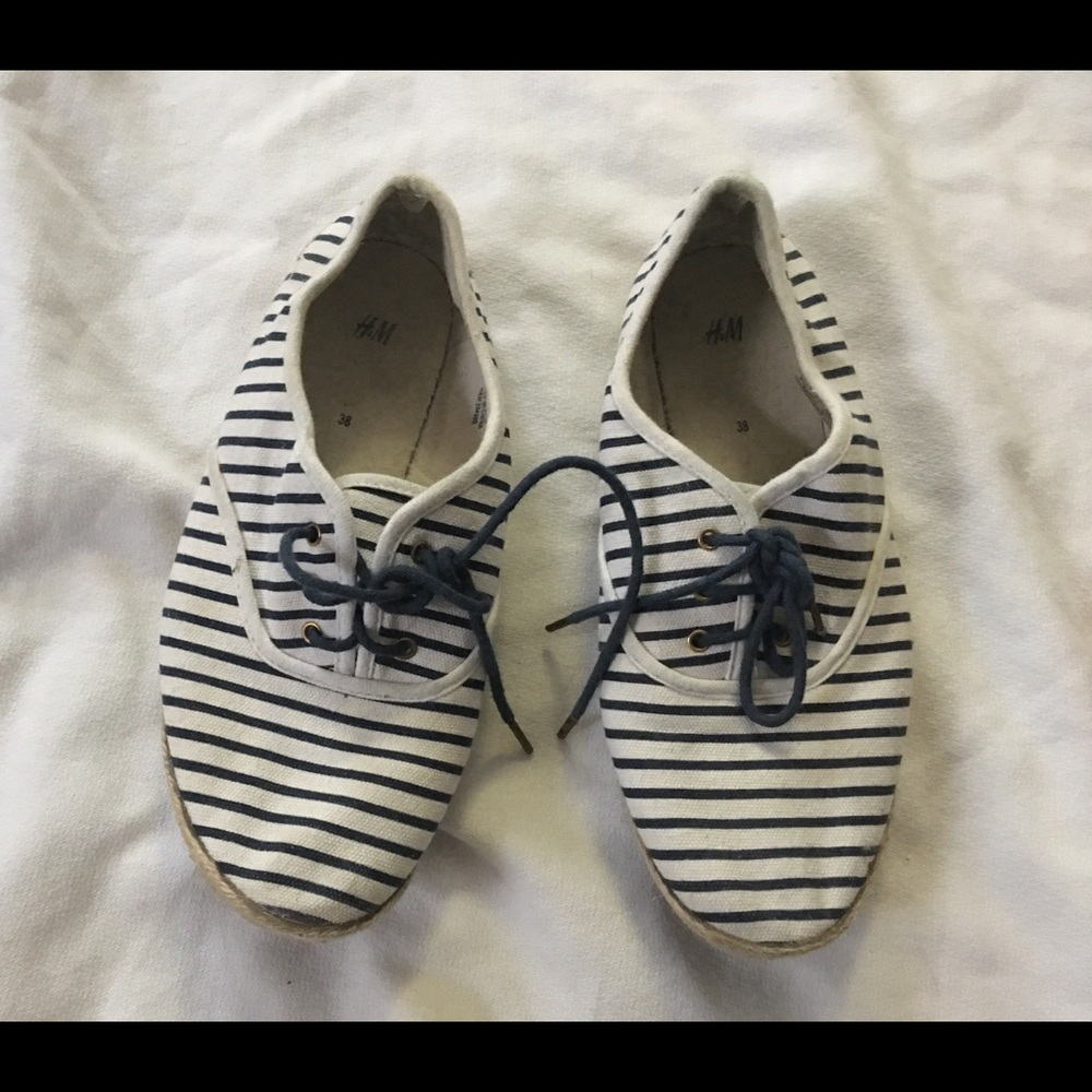 H&M espadrille striped shoes