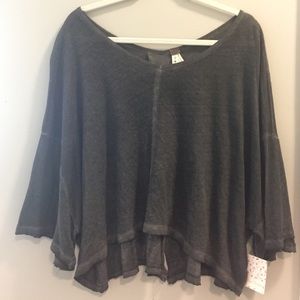 Free People flowy, semi-cropped top