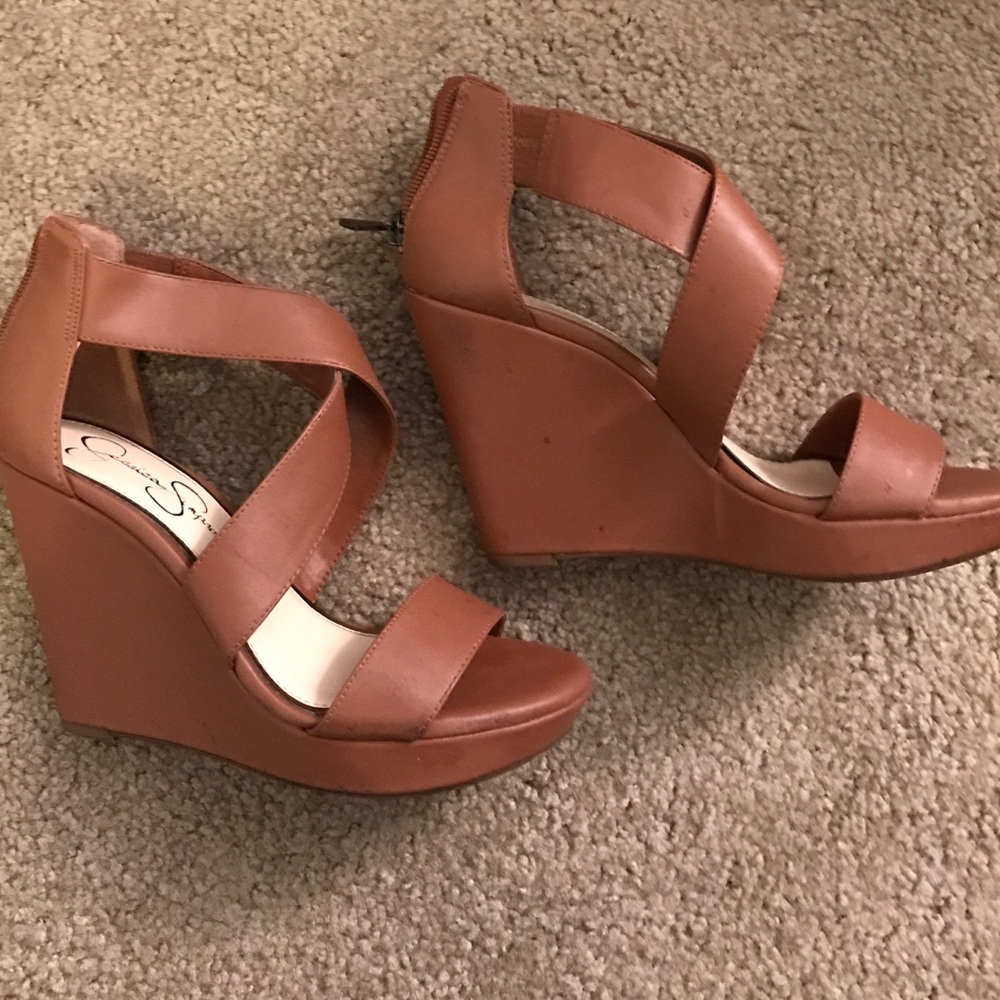 Jessica Simpson Wedges camel color