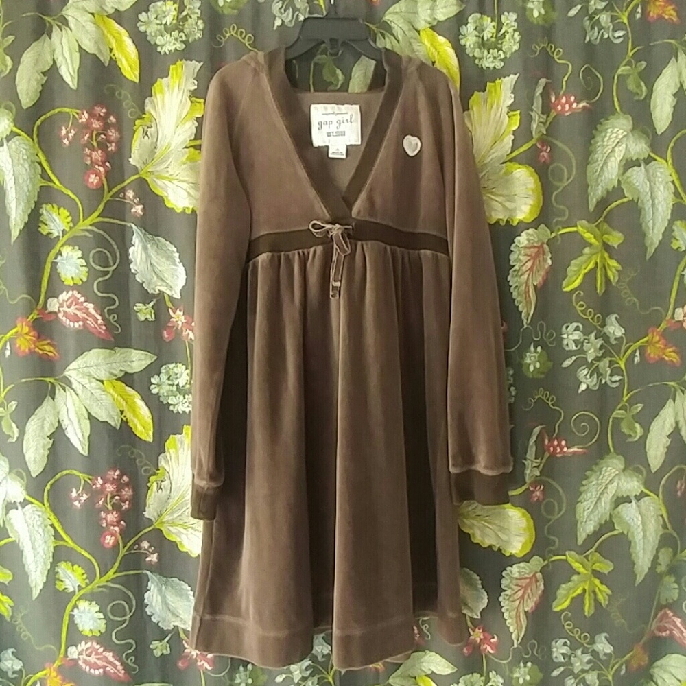 GAP girl's velvet hoodie dress