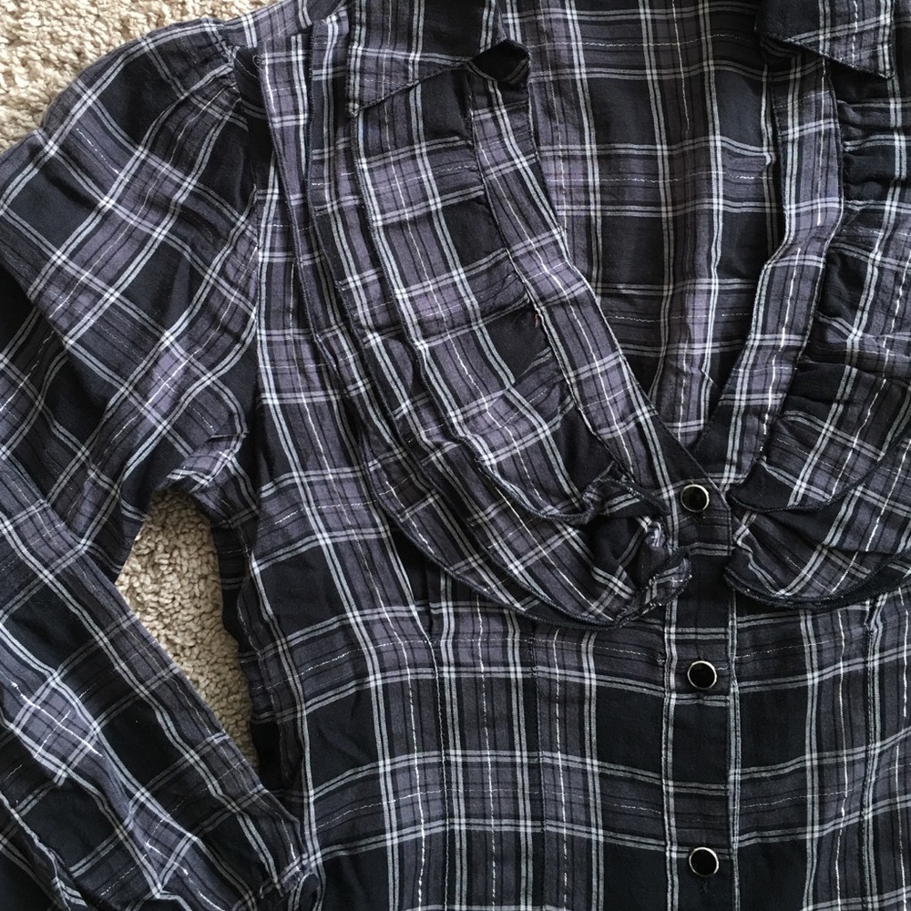 Express plaid button down
