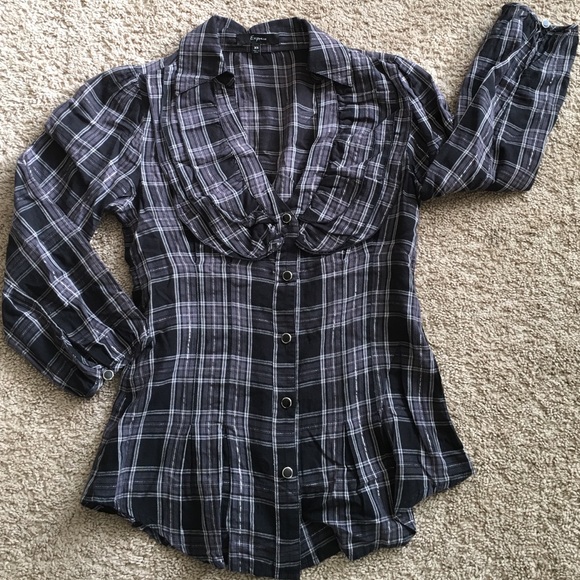 Express plaid button down - Picture 2 of 3