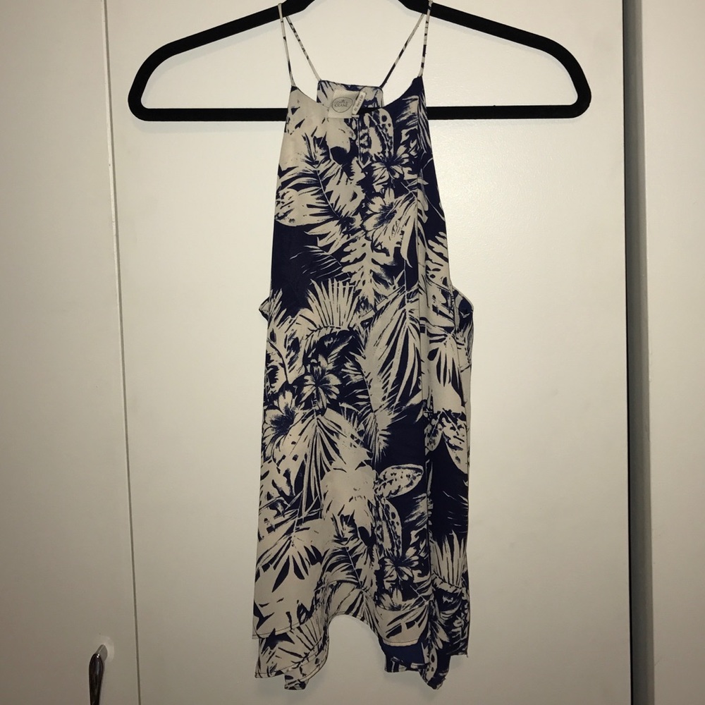 Party Hawaiian tank top, XS, silky texture