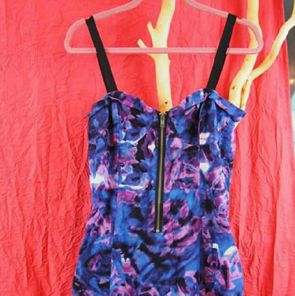 Kimichi Blue Dress With Front Zipper