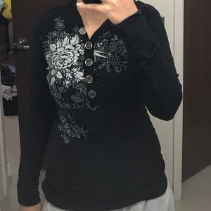 Hooded Sequined Long Sleeve