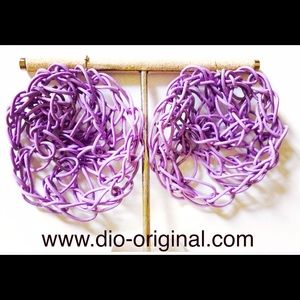 Round Leather Earrings