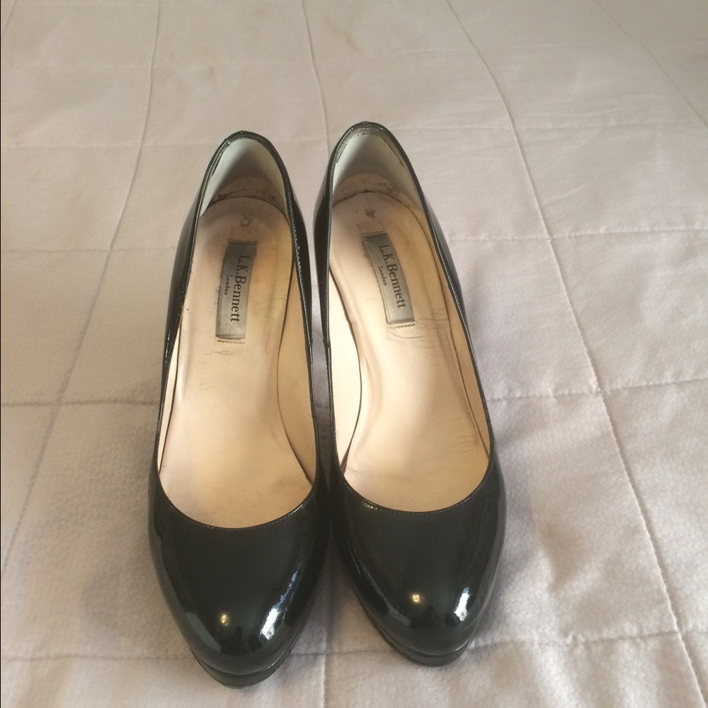 LK Bennett black sledge pumps size 38.5/8.5