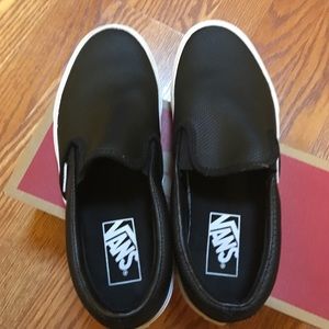 VANS Perf leather slip ons! Unisex! Never worn!