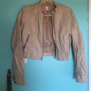 Lauren Conrad Faux Leather Crop Moto Jacket, XS