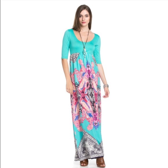 LAST ONE! (M) Boho Maxi Dress - Picture 2 of 5