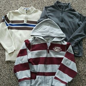 Boys hoodie and sweater lot - size 7