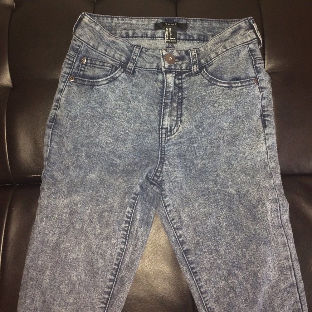Brand New Forever 21 Acid Wash Jeans