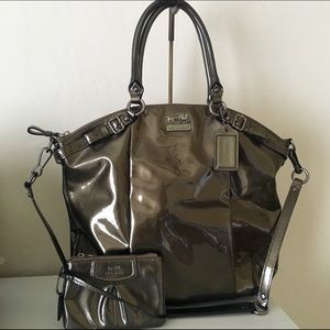 Coach Patent Leather Lindsey & Wristlet