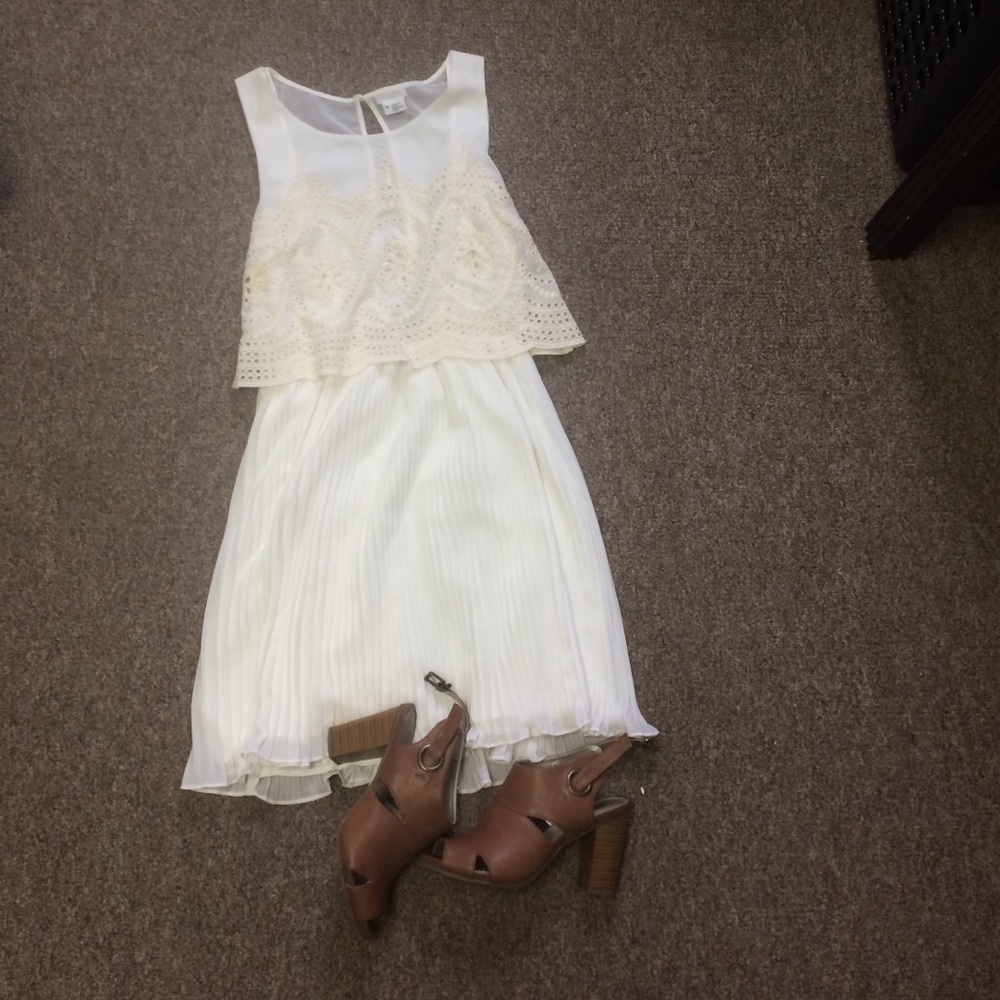 Ivory Open back dress