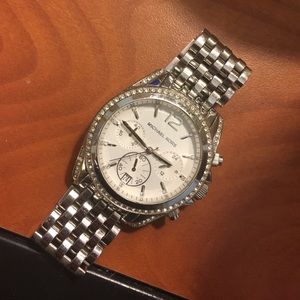 MK silver watch