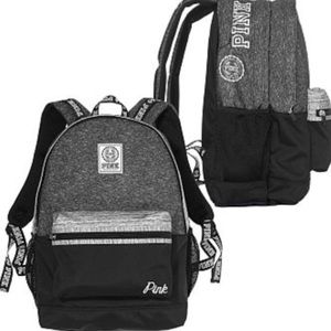 PINK Victoria's Secret black & dark gray backpack