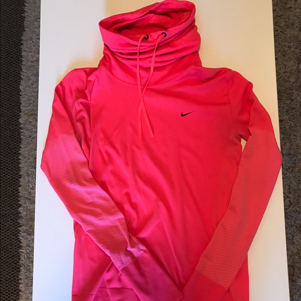 Nike pink running long sleeve