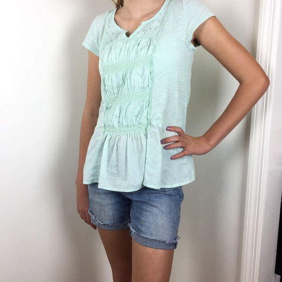 Anthropologie Tops - ANTHROPOLOGIE Meadow Rue mint tee