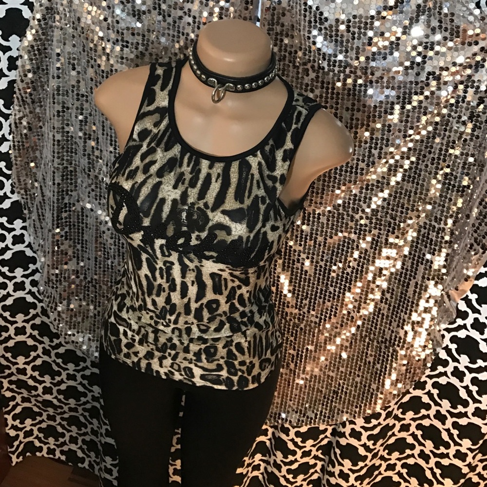 Stretchy Leopard Tank - Picture 2 of 2