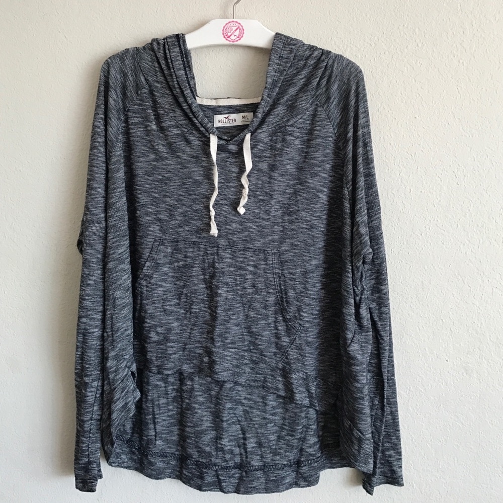 Hollister | Grey High Low Slouchy Hoodie