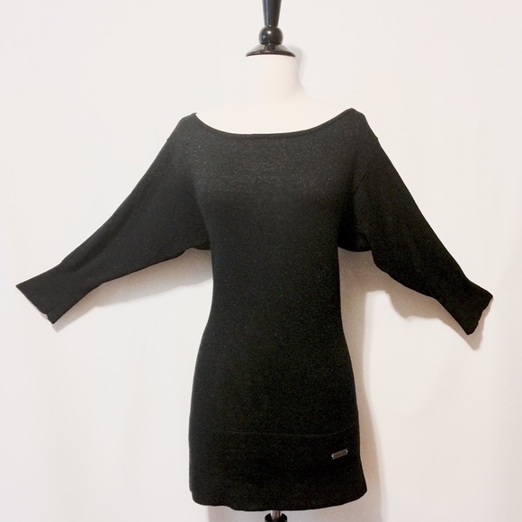 Seven7 Sweaters - Seven7 Black Glitter Knit Tunic Sweater Sz. XL