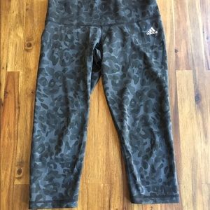 Adidas animal print Capri leggings, medium