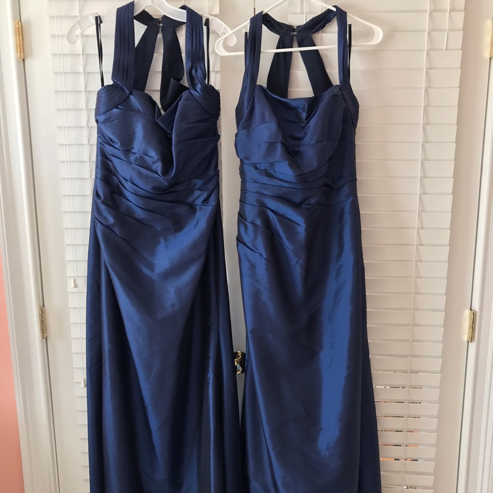 Val Stefani navy bridesmaid dress