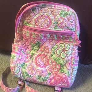Vera Bradley pink floral backpack purse