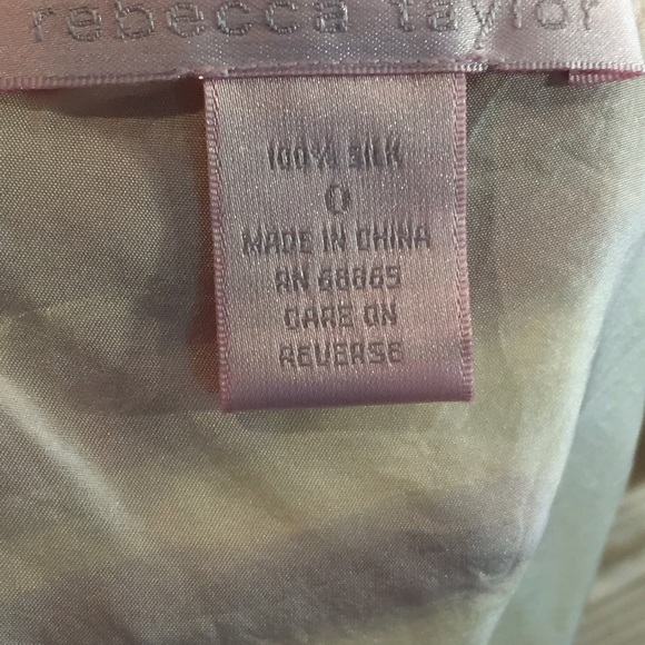 Rebecca Taylor beaded ruffled sleeve silk tie top - Picture 4 of 4