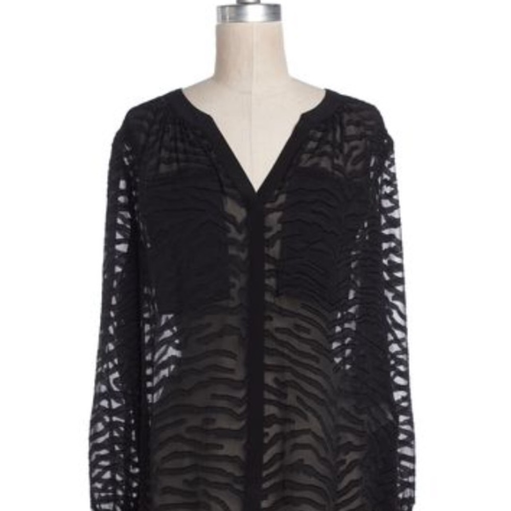 Rebecca Taylor pristine black blouse size 2
