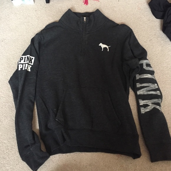 PINK Victoria's Secret Tops - victorias secret pink quarter zip
