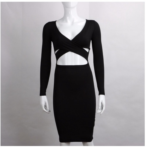 JUST IN! Bodycon Hollow Out Dress - Picture 2 of 4